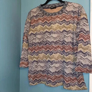 Missoni women’s top - medium- 3/4 sleeve - colorful pattern